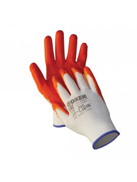 Перчатки BOXER с облегченным нитриловым покрытием, оранжевые, BXR2301