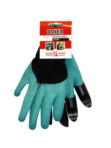 Перчатки BOXER садовые с латексным покрытием, с когтями, BXR210C