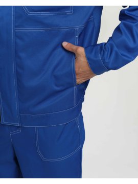 Костюм Строй-2 CH МВО (тк.Смесовая,280) п/к, васильковый/т.синий