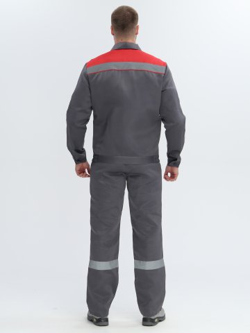 Костюм Лигор-2 СОП (тк.Смесовая,210) п/к, т.серый/красный