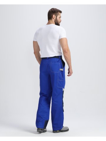 Костюм Вектрон-1 (тк.Смесовая,240) брюки, васильковый/т.синий/серый