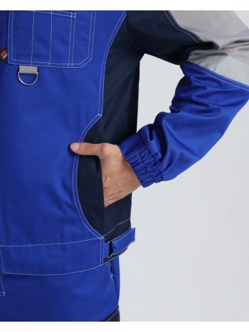 Костюм Вектрон-1 (тк.Смесовая,240) брюки, васильковый/т.синий/серый