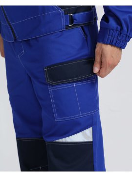 Костюм Вектрон-1 (тк.Смесовая,240) брюки, васильковый/т.синий/серый