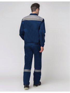 Костюм Лигор-1 СОП (тк.Смесовая,210) брюки, т.синий/серый