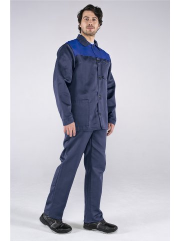 Костюм Стандарт (тк.Смесовая,210) брюки, т.синий/васильковый