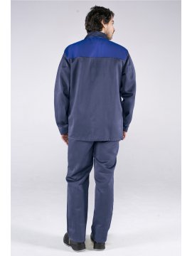 Костюм Стандарт (тк.Смесовая,210) брюки, т.синий/васильковый