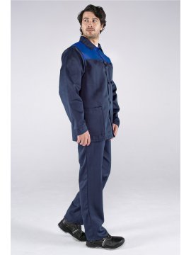 Костюм Стандарт (тк.Смесовая,210) брюки, т.синий/васильковый