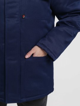 Куртка зимняя для бригадира NEW (тк.Смесовая,210), т.синий/оранжевый