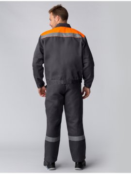 Костюм Лигор-2 СОП (тк.Смесовая,210) п/к, т.серый/оранжевый