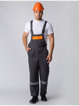 Костюм Лигор-2 СОП (тк.Смесовая,210) п/к, т.серый/оранжевый