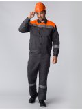 Костюм Лигор-2 СОП (тк.Смесовая,210) п/к, т.серый/оранжевый