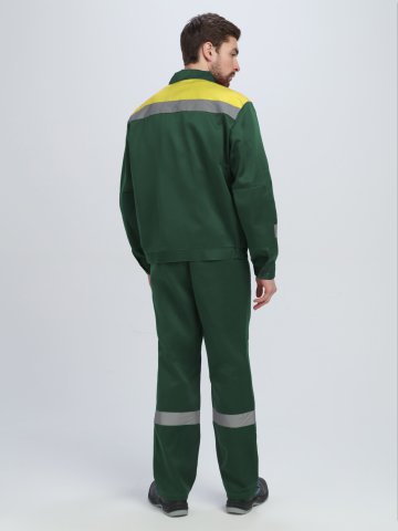 Костюм Лигор-1 СОП (тк.Смесовая,210) брюки, зеленый/желтый