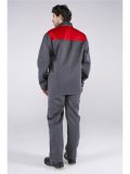 Костюм Стандарт (тк.Смесовая,210) брюки, т.серый/красный