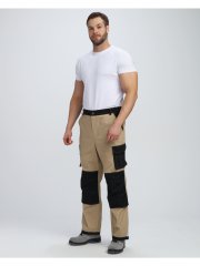 Брюки Милан CH (тк.Смесовая,260), бежевый/черный