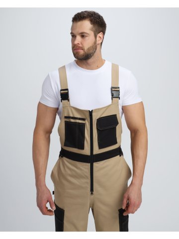 Полукомбинезон Милан CH (тк.Смесовая,260), бежевый/черный