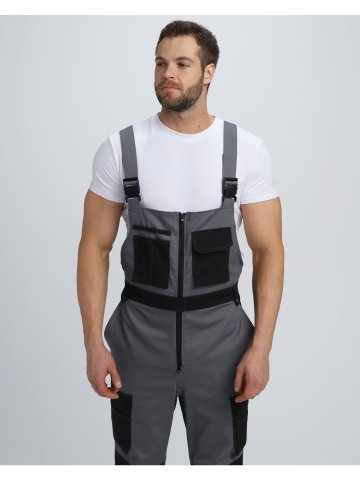 Полукомбинезон Милан CH (тк.Смесовая,260), т.серый/черный