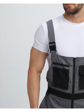 Полукомбинезон Милан CH (тк.Смесовая,260), т.серый/черный