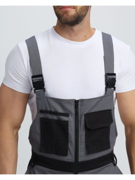 Полукомбинезон Милан CH (тк.Смесовая,260), т.серый/черный