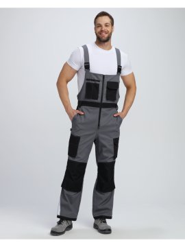 Полукомбинезон Милан NEW CH МВО (тк.Смесовая,270), т.серый/черный