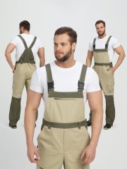 Полукомбинезон Челси CH (тк.Канвас,270), хаки/бежевый