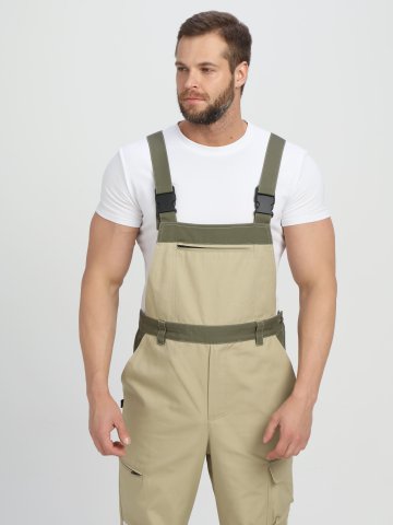 Полукомбинезон Челси CH (тк.Канвас,270), хаки/бежевый