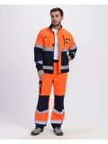Костюм сигнальный PROFLINE ProfLineSpecialist-1 (тк.Смесовая МВО,240) брюки, оранжевый/т.синий