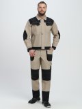 Костюм Вестгард-1 (тк.Канвас,260) брюки, бежевый/черный