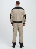 Костюм Вестгард-1 (тк.Канвас,260) брюки, бежевый/черный