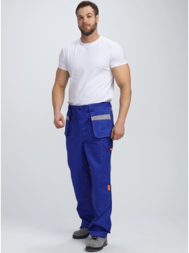 Костюм Союз-Профессионал-1 CH МВО (тк.Смесовая,240) брюки, васильковый/св.серый/оранжевый