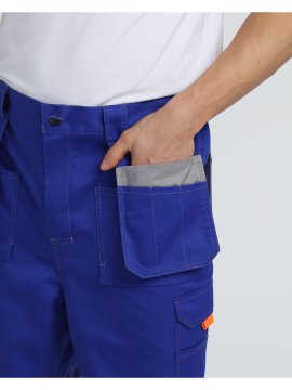 Костюм Союз-Профессионал-1 CH МВО (тк.Смесовая,240) брюки, васильковый/св.серый/оранжевый