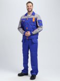 Костюм Союз-Профессионал-2 CH МВО (тк.Смесовая,240) п/к, васильковый/св.серый/оранжевый