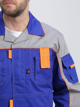 Костюм Союз-Профессионал-2 CH МВО (тк.Смесовая,240) п/к, васильковый/св.серый/оранжевый