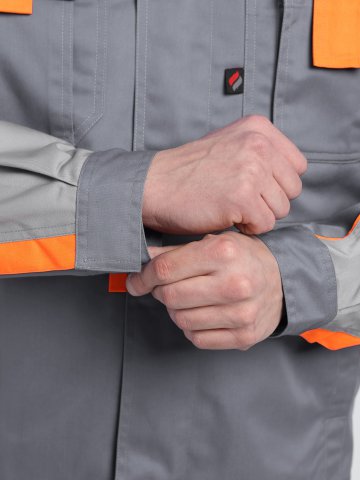 Костюм Союз-Профессионал-2 CH МВО (тк.Смесовая,240) п/к, серый/св.серый/оранжевый