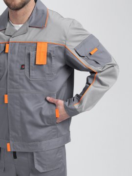 Костюм Союз-Профессионал-2 CH МВО (тк.Смесовая,240) п/к, серый/св.серый/оранжевый