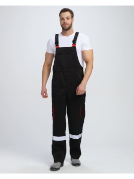 Костюм Нейч-2 СОП с капюшоном К. (тк.Смесовая,210) п/к, черный/красный