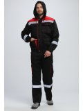 Костюм Нейч-2 СОП с капюшоном К. (тк.Смесовая,210) п/к, черный/красный