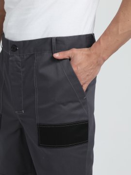 Костюм Виват-1 Премиум CH МВО (тк.Смесовая,240) брюки, т.серый/черный/св.серый