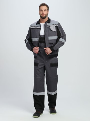 Костюм Виват-2 Премиум CH МВО (тк.Смесовая,240) п/к, т.серый/черный/св.серый