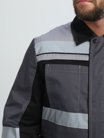 Костюм Виват-2 Премиум CH МВО (тк.Смесовая,240) п/к, т.серый/черный/св.серый