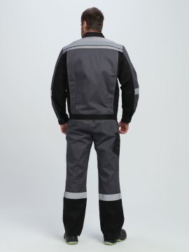 Костюм Виват-2 Премиум CH МВО (тк.Смесовая,240) п/к, т.серый/черный/св.серый
