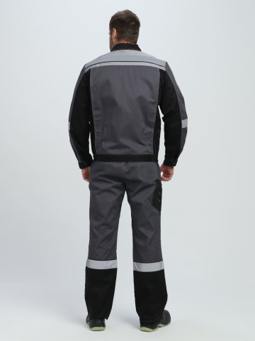 Костюм Виват-2 Премиум CH МВО (тк.Смесовая,240) п/к, т.серый/черный/св.серый