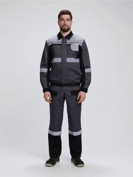 Костюм Виват-2 Премиум CH МВО (тк.Смесовая,240) п/к, т.серый/черный/св.серый