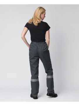 Костюм женский Весна-1 СОП CH (тк.Смесовая,210) брюки, т.серый/красный