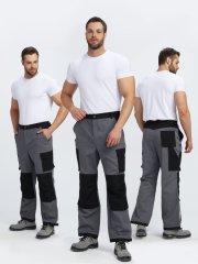 Брюки Милан NEW CH МВО (тк.Смесовая,270), т.серый/черный