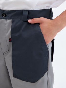 Брюки Лидер IMP (тк.Смесовая,240), т.серый/св.серый